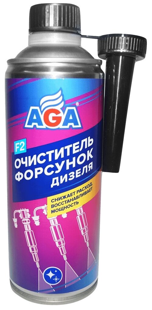 Очиститель AGA форсунок дизеля 335мл AGA802F