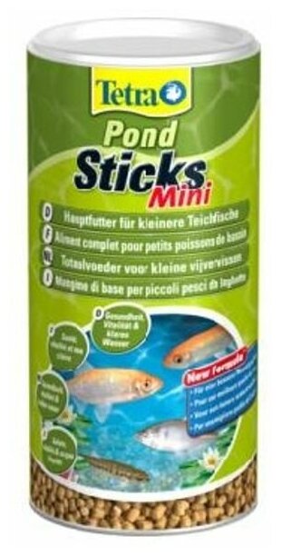 Tetra Pond Sticks Mini корм для мелких прудовых рыб мини-палочки 1 л - фотография № 17