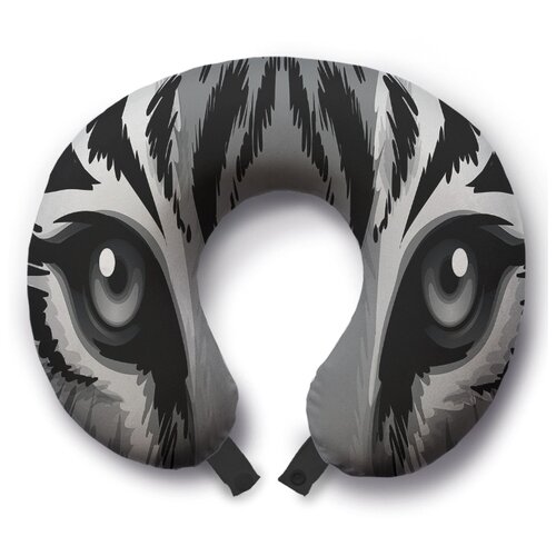 фото Подушка для шеи ambesonne взгляд серого тигра, серый