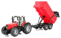 Трактор Bruder Massey Ferguson 7480 с прицепом (02-045) 1:16