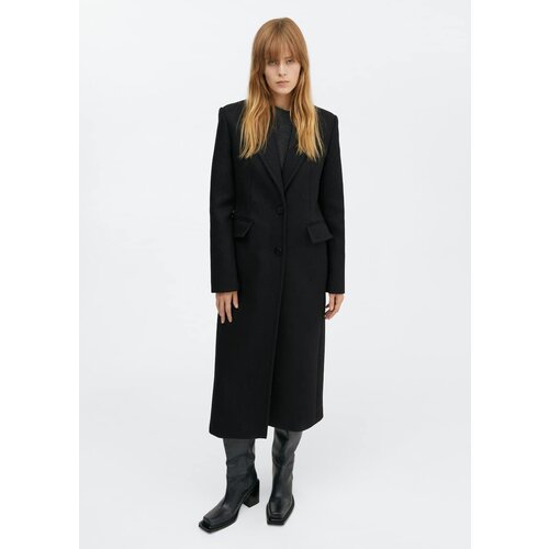Пальто MANGO, размер 38, черный пальто mango размер 38 серый