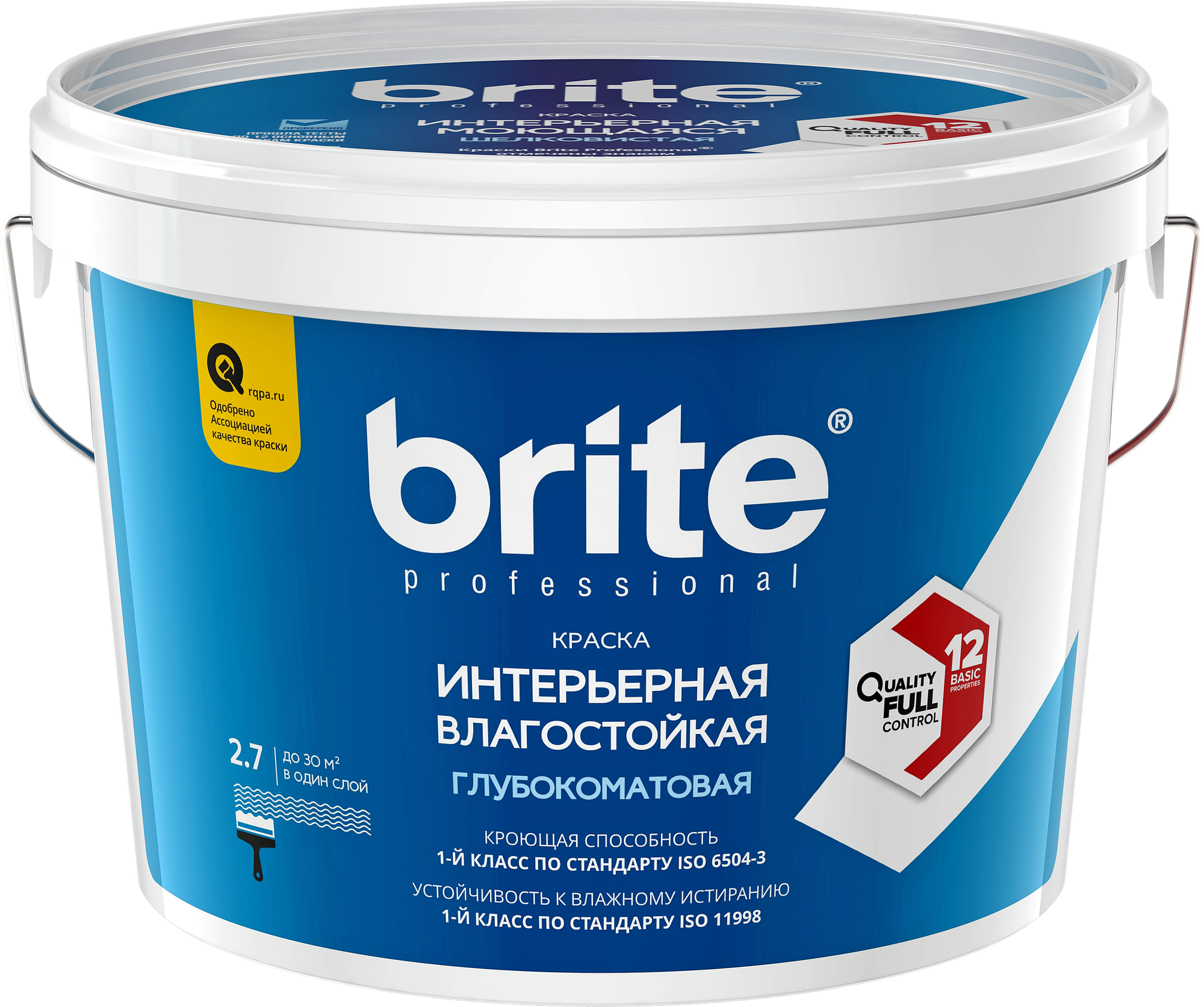 Краска Brite® Professional интерьерная влагостойкая глубокоматовая