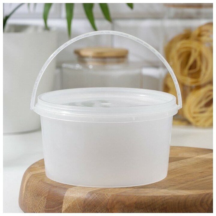 фото Банка с герметичной крышкой, 1 л, цвет прозрачный