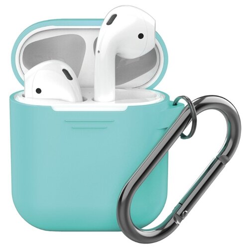 фото Чехол Deppa для AirPods с карабином mint