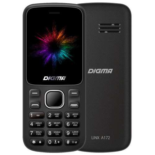 Телефон DIGMA Linx A172 RU, 2 SIM, черный