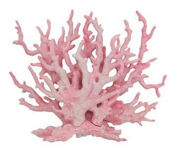 Декорация коралл 12 см розовый/белый