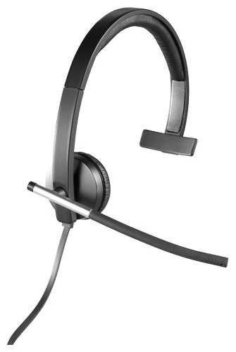 Проводные наушники Logitech VC USB Headset Mono H650e, черный/серый