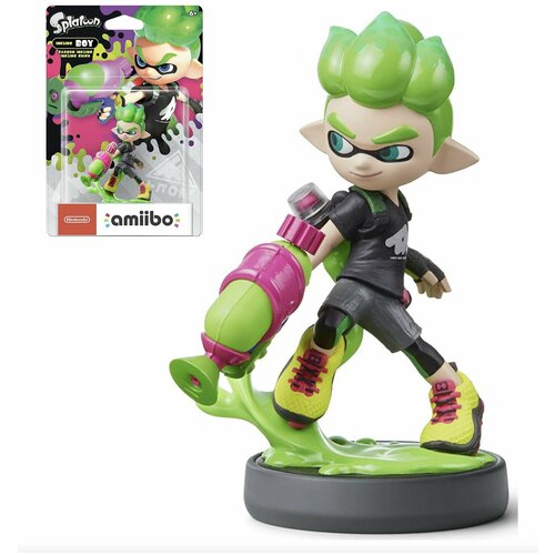 Фигурка Амибо Инклинг-мальчик (неоново зеленый) Splatoon коллекция Amiibo Inkling Boy Neon Green Splatoon Series