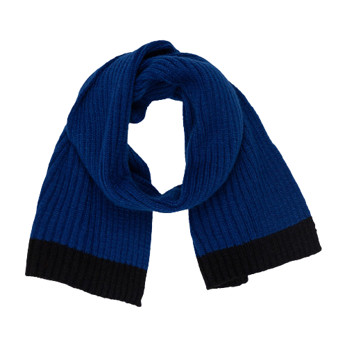 Синий вязаный шарф Button Blue, размер 130*20, модель 220BBBMX75023700 синего цвета