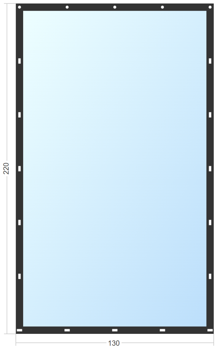 Мягкое окно Софтокна 130х220 см съемное, Скоба-ремешок, Прозрачная пленка 0,7мм, Черная окантовка, Комплект для установки - фотография № 3