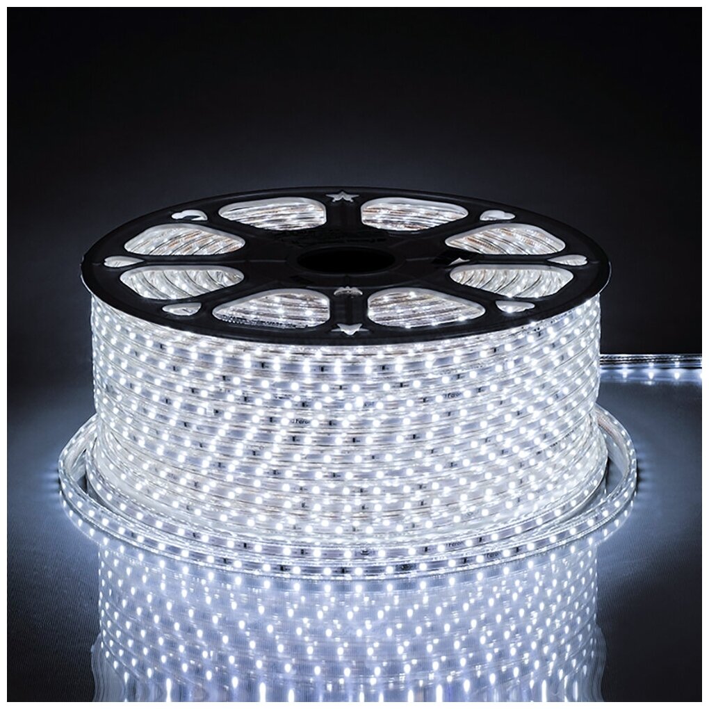 Cветодиодная LED лента Feron LS704, 60SMD(2835)/м 4.4Вт/м 100м IP65 220V 6400K - фотография № 1