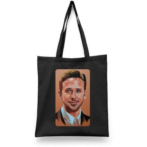 фото Сумка-шоппер унисекс каждому своё "актёр/райан гослинг/ryan gosling" черная