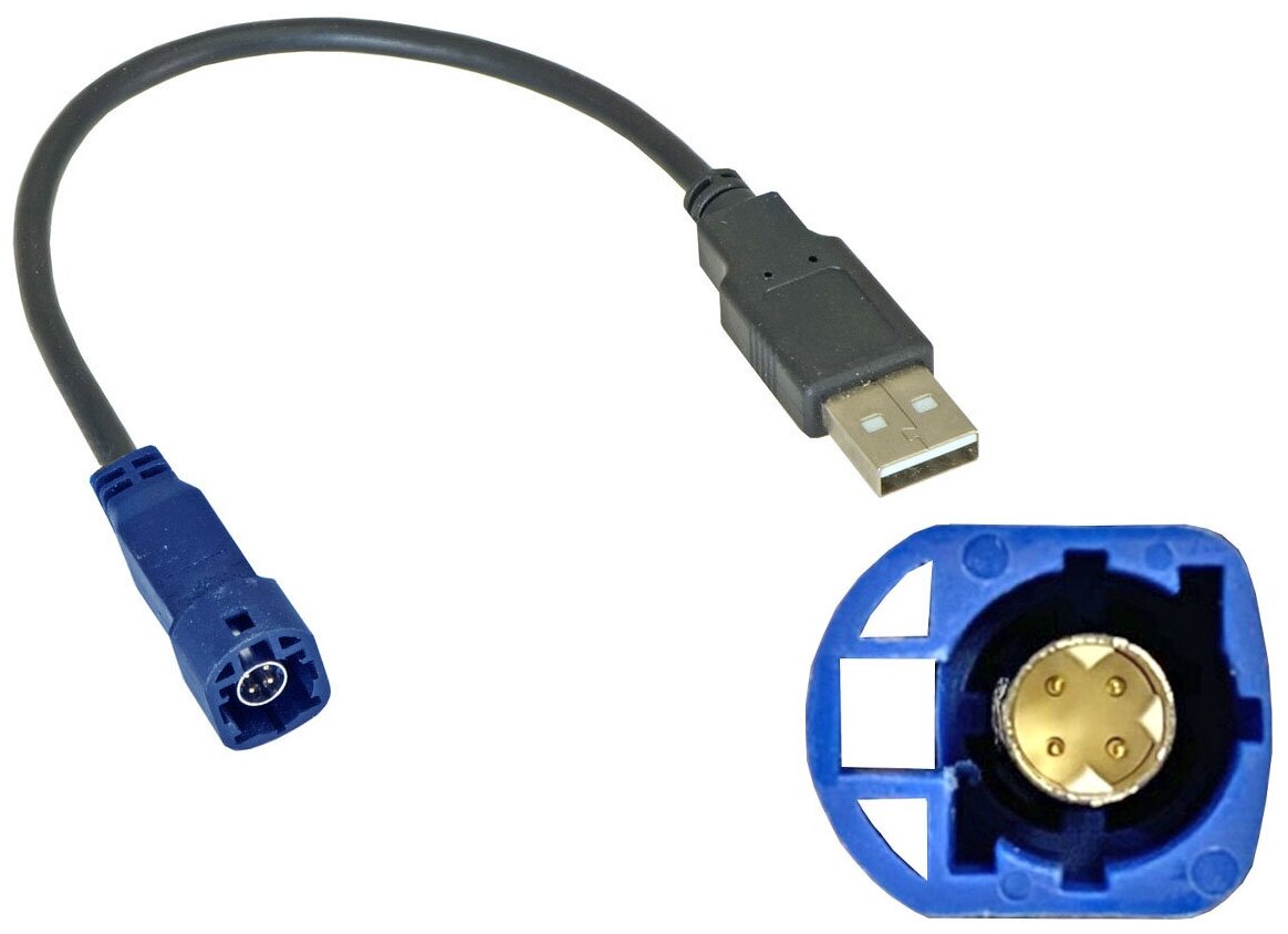 USB-переходник Incar USB VW-FC108 VW, SKODA (тип 3) для подключения к штатному разъему USB