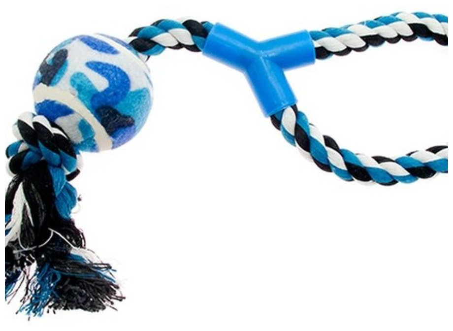 Игрушка для собак, Грейфер веревка-петля с мячиком 40 см
