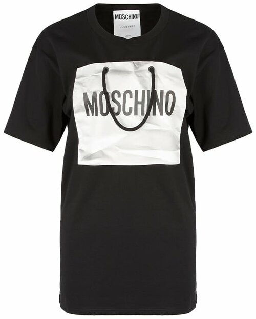 Футболка MOSCHINO, хлопок, размер xxs, черный