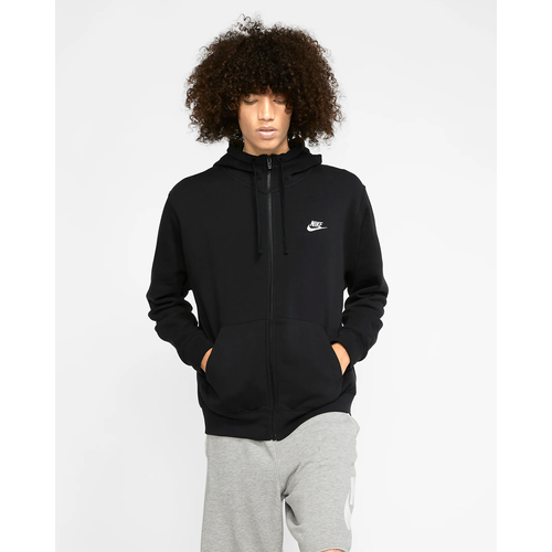 Толстовка спортивная NIKE Sportswear Club Fleece Men's Full-Zip Hoodie, размер M, черный