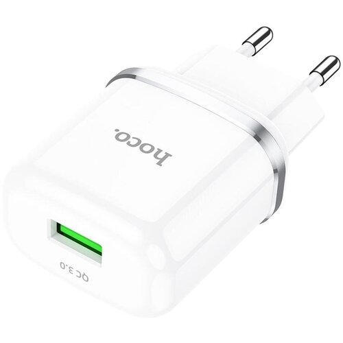 Блок питания (сетевой адаптер) HOCO N3 Special QC3.0, 18W, один порт USB, 5V, 3.0A, белый