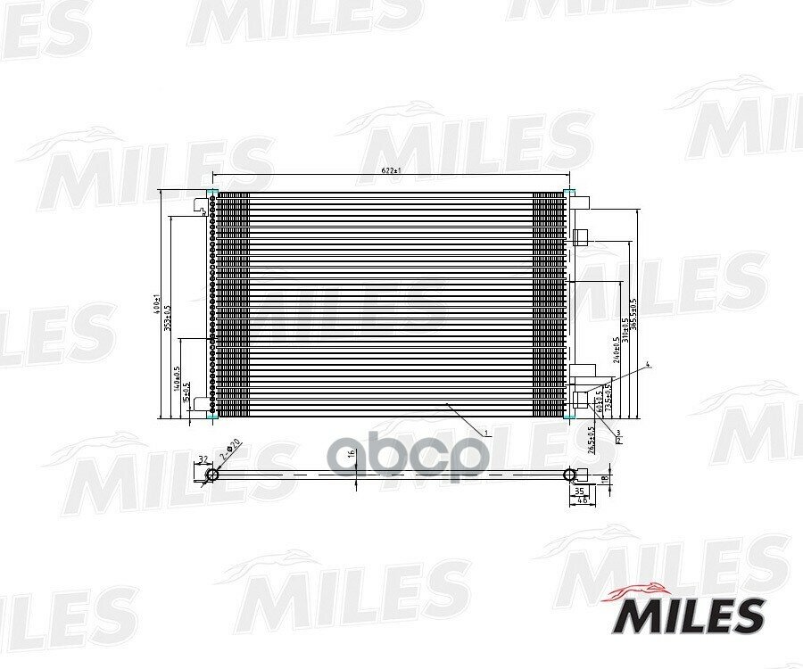 Accb015 Конденсер Renault Megane 1.4-2.0/1.5-1.9D 02- Miles арт. ACCB015