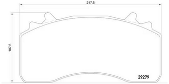 Дисковые тормозные колодки передние/задние DON CVP112K для MAN TGS, MAN TGX (4 шт.)