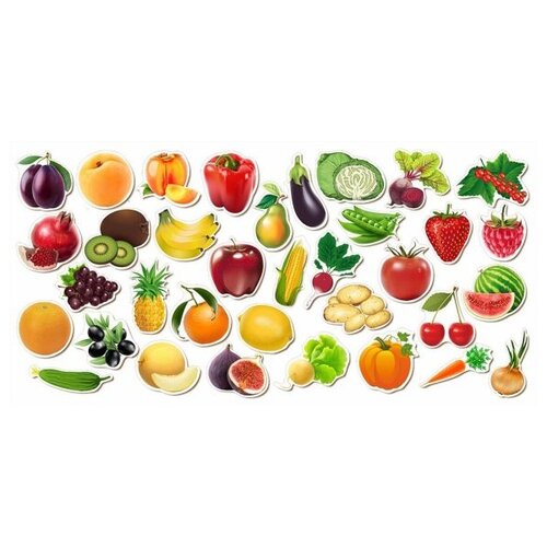 фото Набор "овощи, фрукты, ягоды", 35 элементов woodland