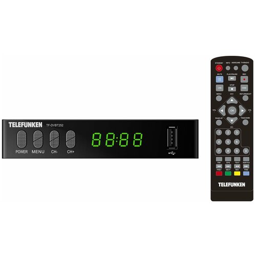 TV-тюнер DVB-T2/C Telefunken TF-DVBT252, черный