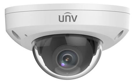 Камера Uniview Видеокамера IP купольная антивандальная, 1/2.8" 2 Мп КМОП @ 30 к/с, ИК-подсветка до 30м, LightHunter 0.001 Лк @F1.6, объектив 2.8 мм, WDR, 2D/3D DNR, Ultra 265, H.265, H.264, MJPEG, 3 потока, (IPC312SB-ADF28K-I0-RU)
