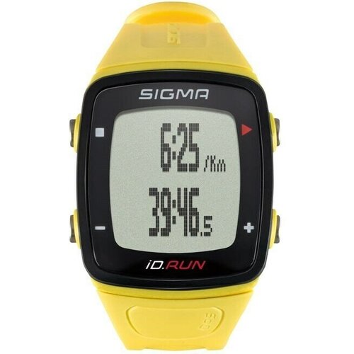 Пульсометр SIGMA iD.RUN, жёлтый, 6 функций, GPS, USB-кабель, до 6 часов, yellow, SIG_24810