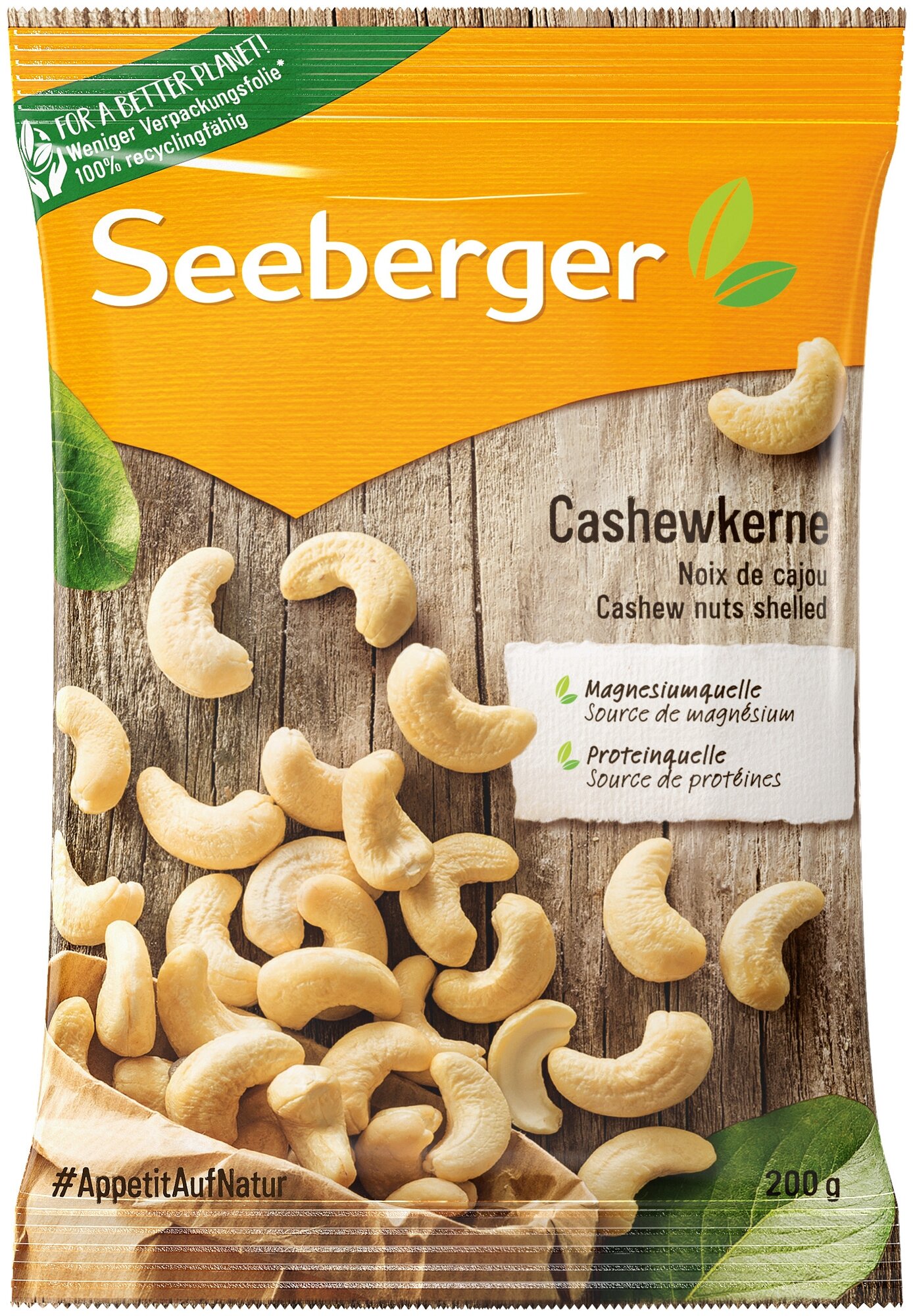 Орехи Seeberger Cashew nuts shelled Кешью, 200 г - фото №1