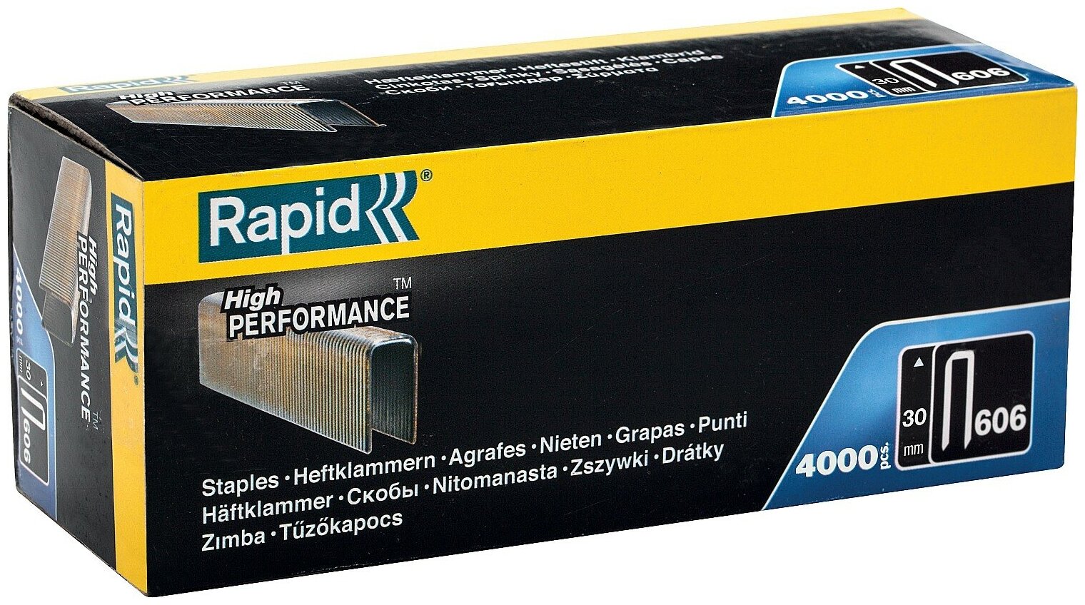 фото Закаленные супертвердые гвозди RAPID узкие тип 606 30 мм 4000 шт. (466301040)