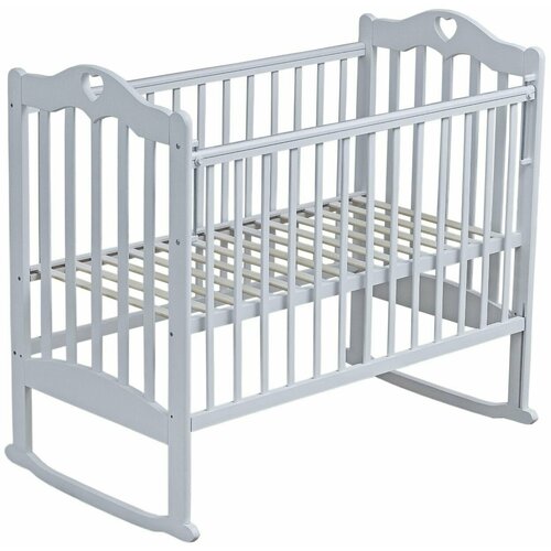 Кровать детская Barney 5 колесо-качалка, массив березы, белый детская расслабляющая кровать детская кроватка детская кровать детская комната детская софа