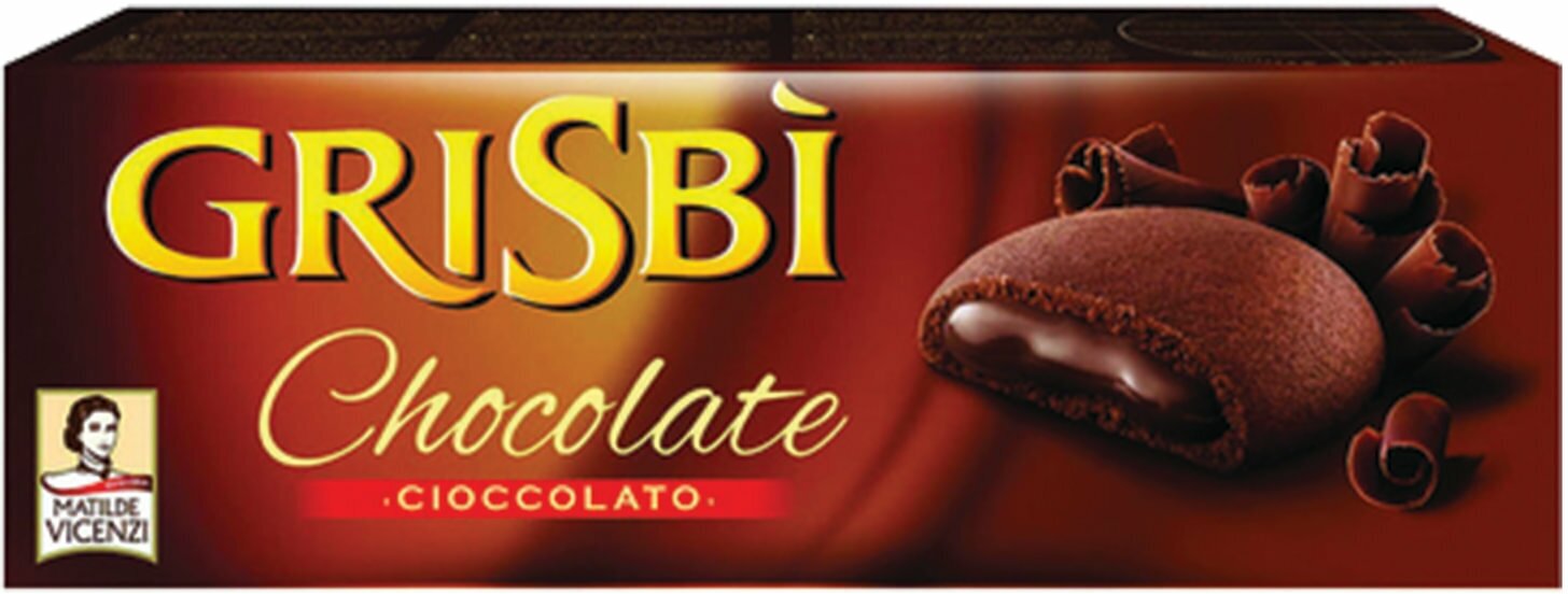 Печенье GRISBI (Гризби) "Chocolate", с начинкой из шоколадного крема, 150 г, Италия, 13827 В комплекте: 2шт.