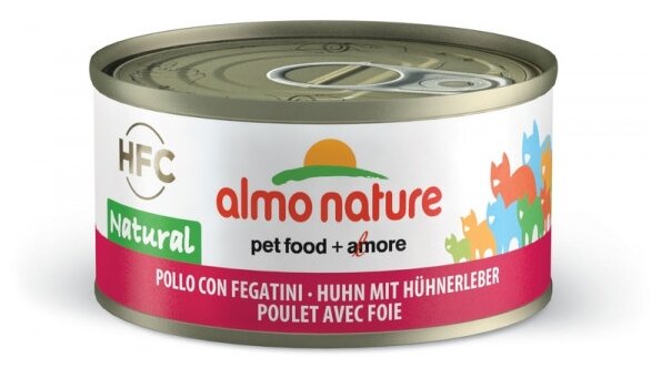 Консервы Almo Nature Legend HFC Adult Cat Chicken&Liver для кошек с курицей и печенью 70г 24181