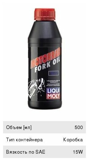 Вилочное масло LIQUI MOLY Motorbike Fork Oil Heavy 15W