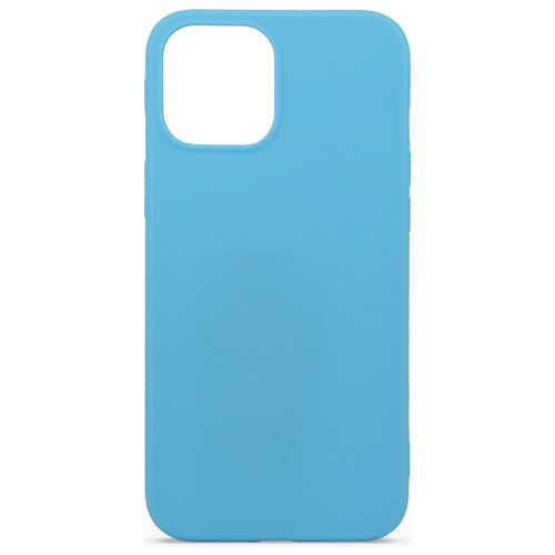 фото Матовый силиконовый чехол для iphone 12 pro max / ультратонкий чехол на айфон 12 про мах (голубой) pastila