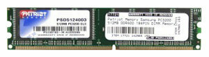 Оперативная память Patriot Memory 512 МБ DDR 400 МГц DIMM CL3 PSD5124003