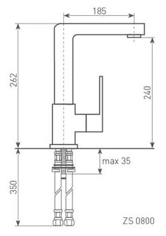 Смеситель Zigmund & Shtain ZS 0800 Черный базальт - фотография № 5