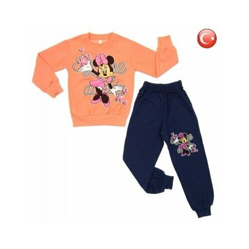 Комплект одежды COTTON STARS, джемпер и брюки, нарядный стиль, размер 104-110 (4-5 ЛЕТ), оранжевый