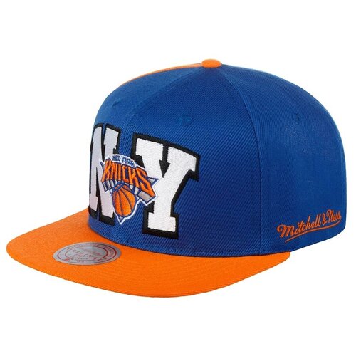 фото Бейсболка с прямым козырьком mitchell ness 6mussh21300-nykryor new york knicks nba, размер one