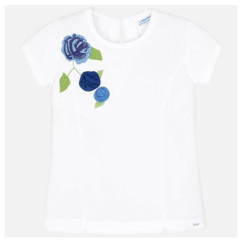 фото Футболка mayoral, размер 128, белый/синий