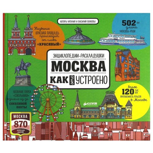 фото Волкова Н. "Энциклопедии-раскладушки. Москва. Как это устроено" Clever