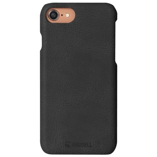 фото Чехол-накладка krusell sunne cover для apple iphone 7/iphone 8/iphone se (2020), кожаный черный