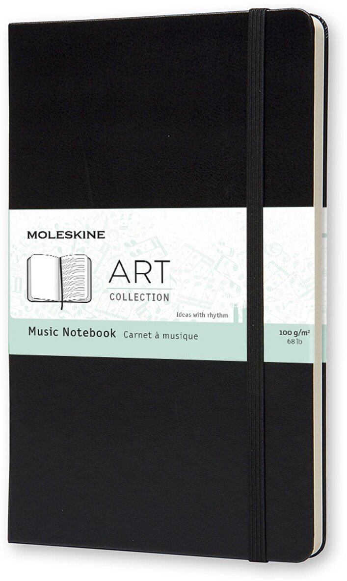 Блокнот Moleskine ART MUSIC NOTEBOOK ARTQP081 130х210мм PP 192стр. твердая обложка черный