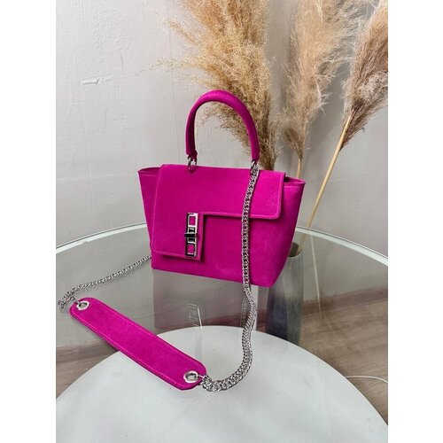 фото Замшевая сумка lora-3 фиолетовая shapely bags