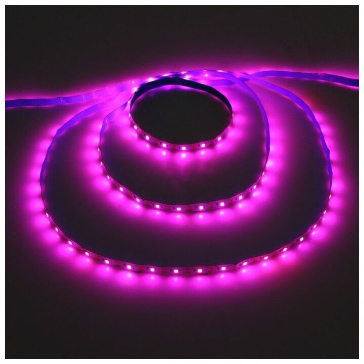 Фитолента светодиодная Luazon, 5 В, SMD5050, 2 м, IP20, 10.3Вт, 60 LED/м, USB, мультиспектр.