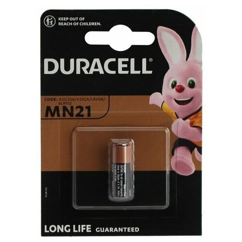 Батарейки Duracell Батарейка алкалиновая Duracell Basic, MN21 (A23, V23GA, 3LR50)-1BL, 12В, блистер, 1 шт.