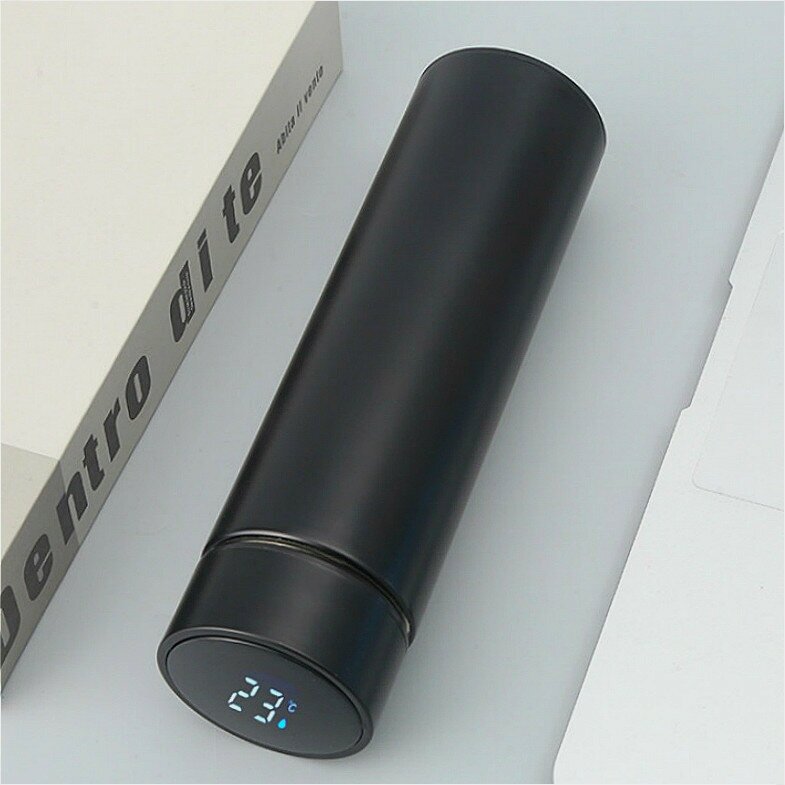 Термобутылка с LED-дисплеем/Термос с датчиком температуры, 0,5 л, черный - фотография № 8