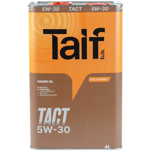 Масло моторное TAIF TACT 5W-30, 4л, API SL/CF, ACEA A3/B4