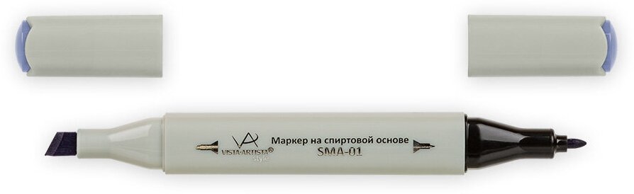 Маркер "VISTA-ARTISTA" Style на спиртовой основе SMA-01 0.7 мм - 7 мм перо круглое/скошенное K320 гр. серо-голубой/Dntch Blue