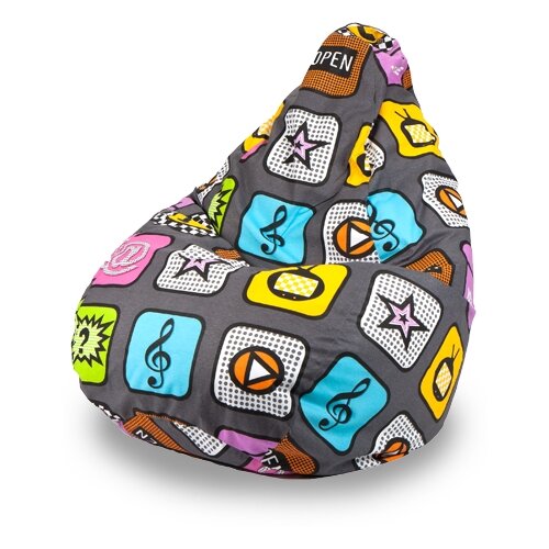 фото Набор чехлов пуффбери для кресла-мешка "груша" xxxl, плей, 2 шт.