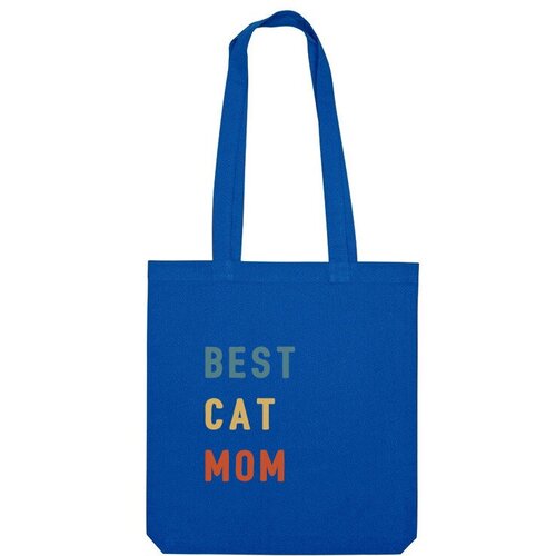 Сумка шоппер Us Basic, синий мужская футболка best cat mom s темно синий
